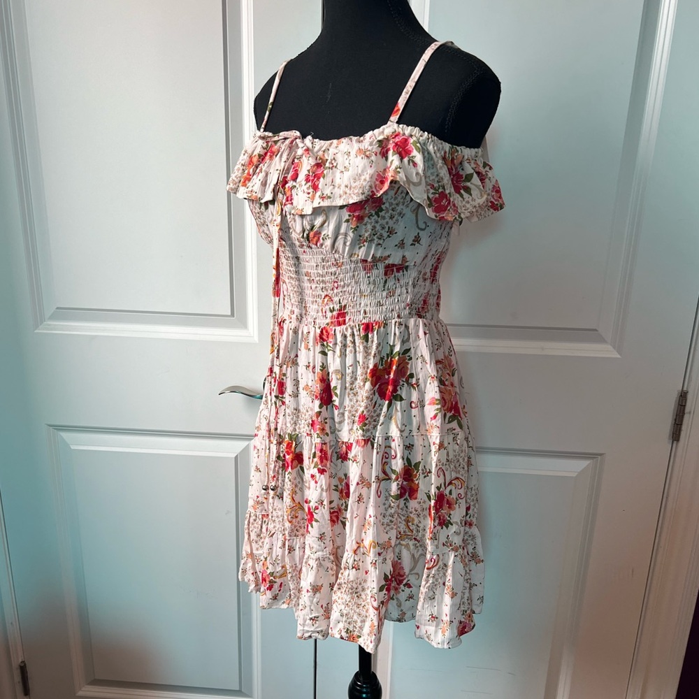 Angie Floral Ruffle Mini Dress - Picture 3 of 4